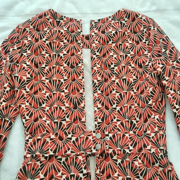 NWT H&M Red Print Dress - Picture 3 of 5
